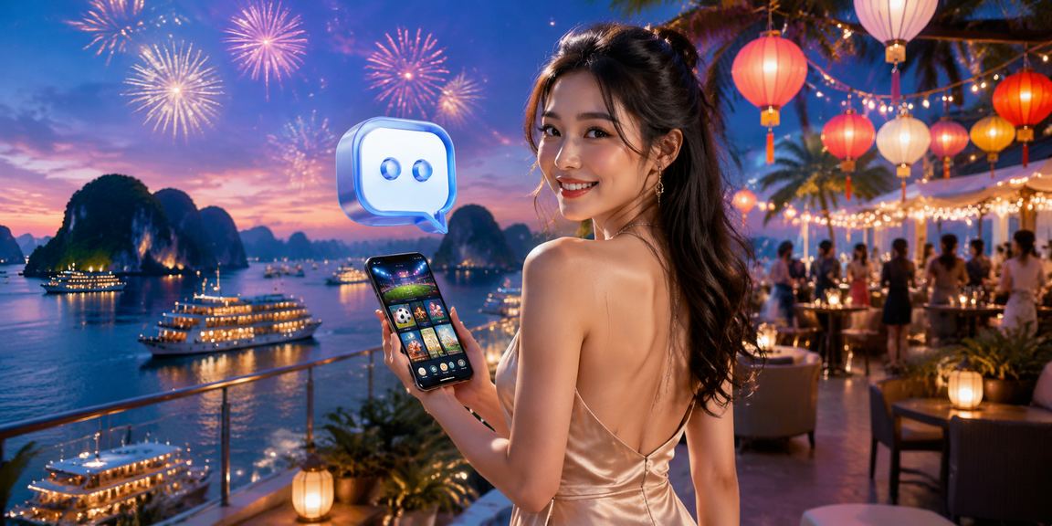 Du khách tại Vịnh Hạ Long dùng điện thoại tham gia xổ số và casino trực tuyến